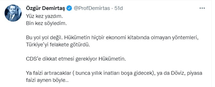 Özgür Demirtaş Son 99 Yılın En Kötü Ekonomi Yönetimini Açıkladı!