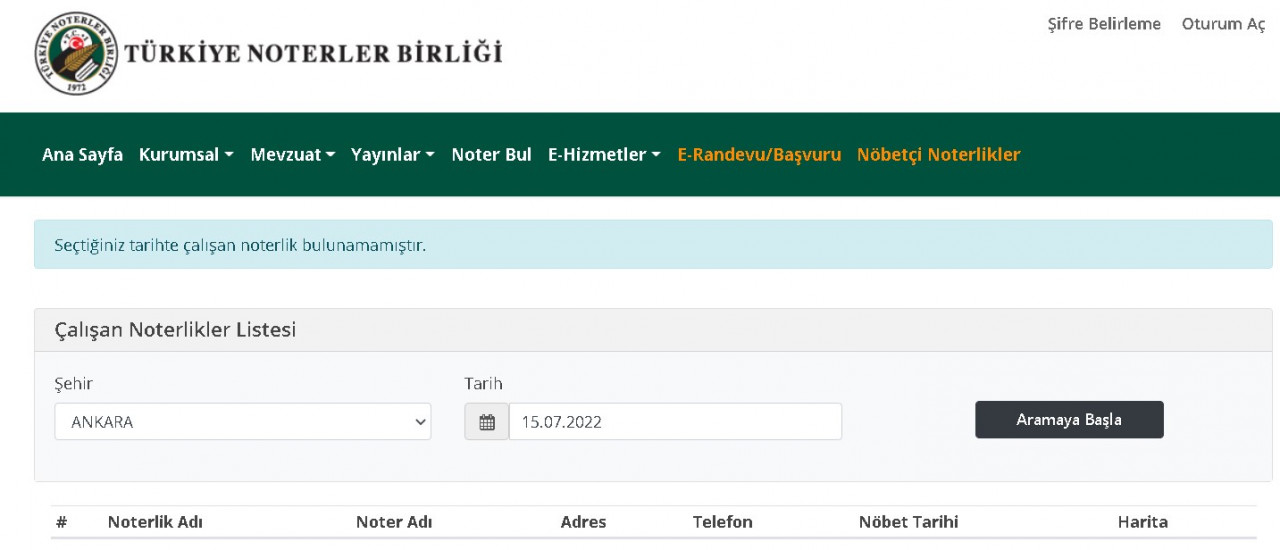 TNB Açıkladı! 15 Temmuz Nöbetçi Noter Var Mı, Ankara, İstanbul, İzmir Noterler Açık Mı, Çalışıyor Mu?