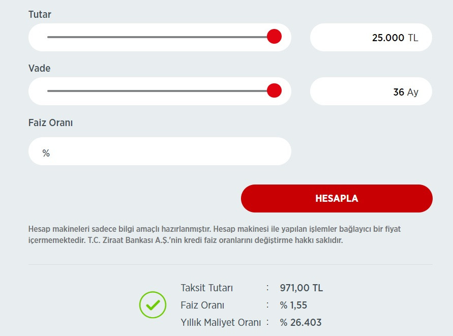 1,55 faizli emekli ihtiyaç kredisi Ziraat Bankası'nda! 25 bin TL kredi için toplam kaç TL faiz ödeniyor?