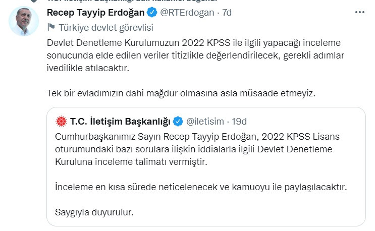 Cumhurbaşkanı Erdoğan'dan KPSS açıklaması! KPSS sınavı iptal mi ediliyor, Cumhurbaşkanı ne dedi?