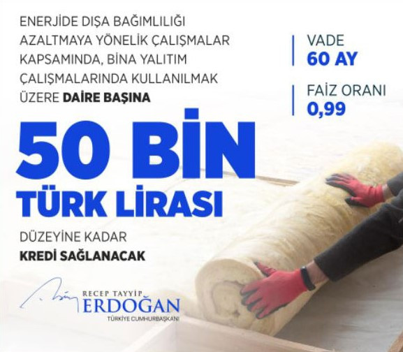 Cumhurbaşkanı Erdoğan'dan 0 99 kredi hatırlatması! Yalıtım kredisi şartları neler, nasıl alınır?