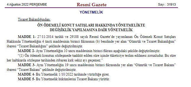 Resmi Gazete'de Bugün Yayımlandı! Sıfır konut satışına yeni düzenleme, o süre uzatıldı...