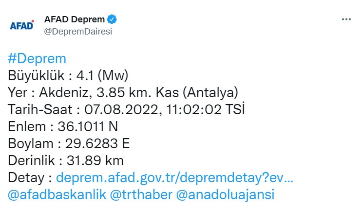 Antalya Kaş depremle sallandı! Son dakika duyurusunu AFAD ve Kandilli yaptı!