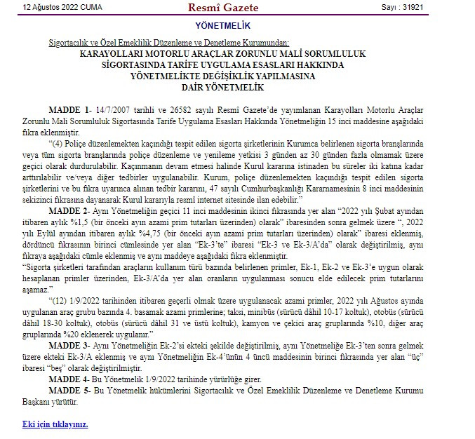 Arabası olan herkesi ilgilendiriyor: Araç sahipleri rekor zam kararı Resmi Gazete'de duyuruldu, zorunlu trafik sigortası fiyatları uçtu! Zamlı fiyat tarifesi