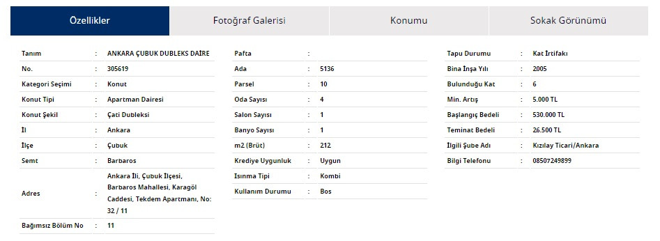 İş Bankası'ndan Ankara'da indirimli fiyatla satılık dubleks daire!