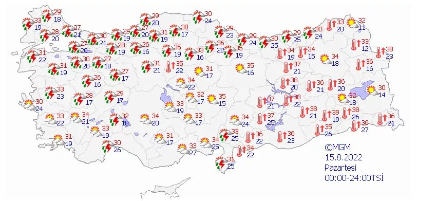 Ağustos'un ortasında tufan alarmı! Meteoroloji Genel Müdürlüğü sel, dolu, hortum, su baskını için 32 ilde alarm zilleri çaldı