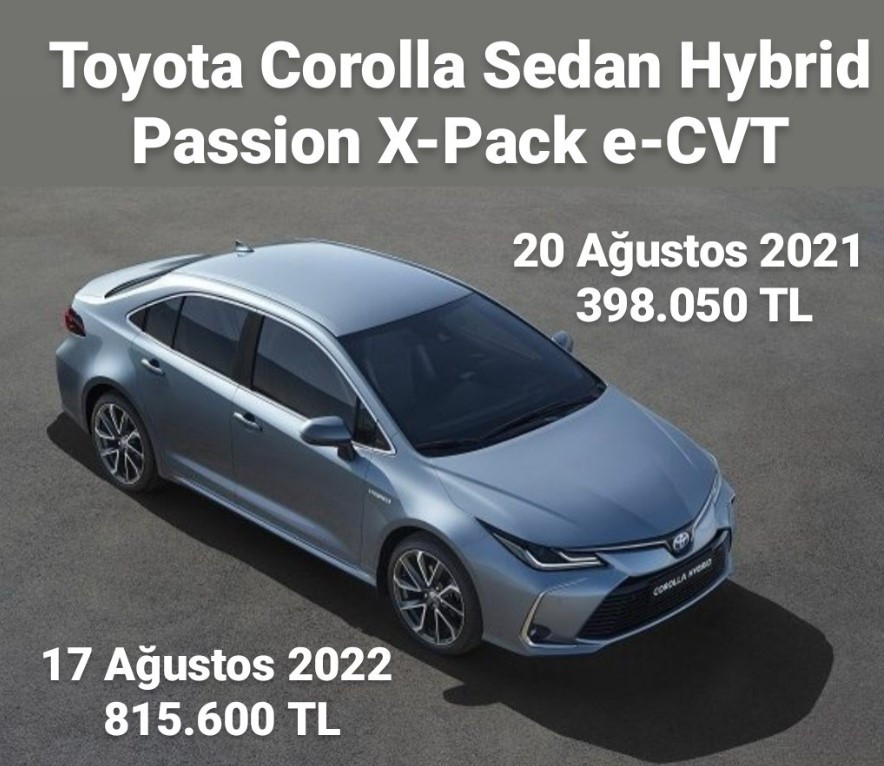 Sıfır araçta zam şampiyonu Toyota Corolla oldu: Nereden nereye 1 senede fiyatı 417.550 TL zamlandı!