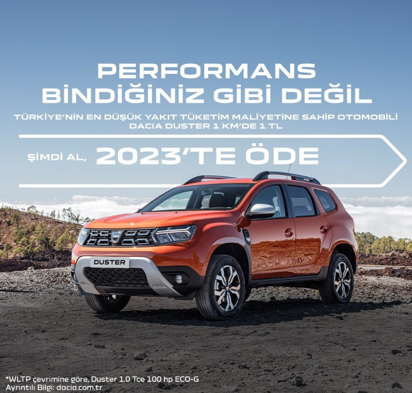 KM başına 1 TL yakıyor! Yakıt cimrisi Dacia Duster şimdi al 2023 yılında öde kampanyası ile satışta