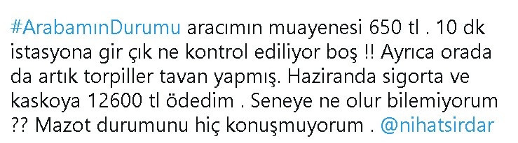 Arabamın durumu: kontak çevirmek yürek istiyor! MTV, Araç muayene ücretleri, bakım, lastik değişimi, sigorta, motorin, benzin fiyatları cep yakıyor