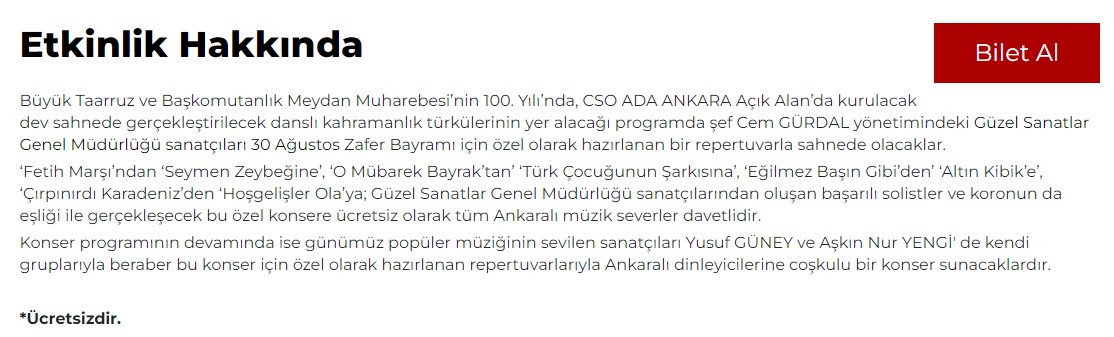 30 Ağustos konser 2022 Ankara! Zafer Bayramı Ankara etkinlikleri, Yusuf Güney, Aşkın Nur Yengi, Athena konseri nerede, ne zaman, saat kaçta?