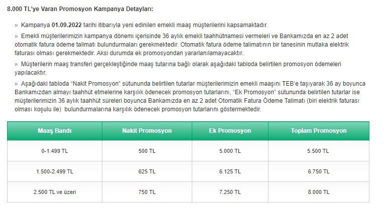 TEB promosyon rakamını arttırdı! 8.500 TL maaş promosyonu + 4.500 TL bonus para ödenecek