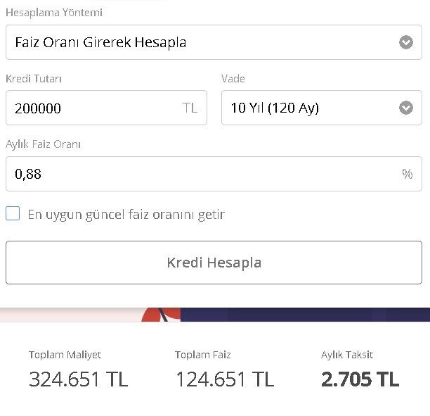 Vakıfbank 0.88 faiz oranıyla başvurusunu başlattı! 2.705 TL taksitle 120 ay vadeli 200.000 TL kredi