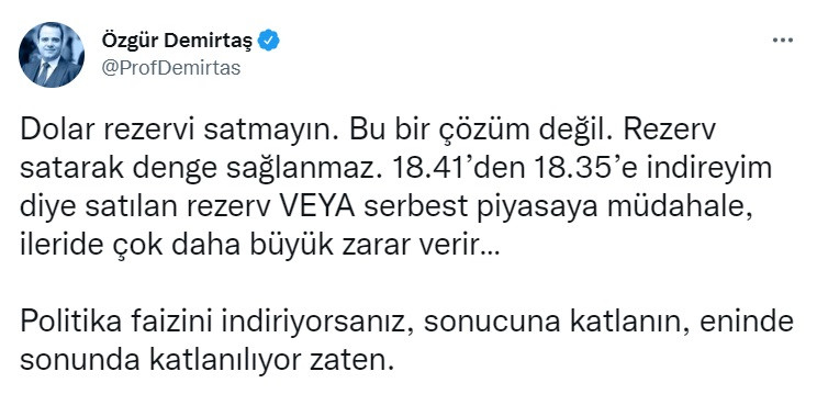 Özgür Demirtaş'tan dolar uyarısı! Bunu yapmanın zararı çok büyük olur!