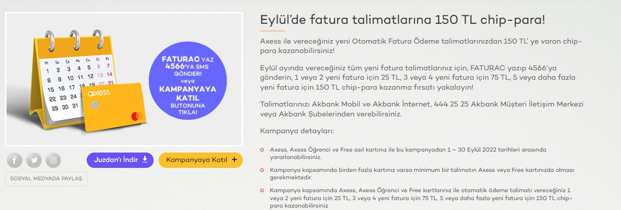 Akbank kredi kartı olan müşterilerine teşekkür etmek için 150 TL yatıracak