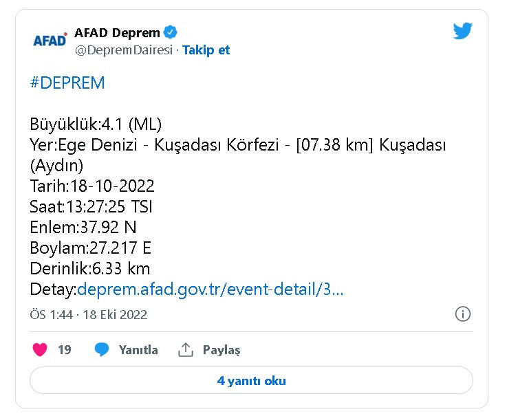 AFAD ve Kandilli son dakika deprem haberi verdi İzmir Aydın sallandı!