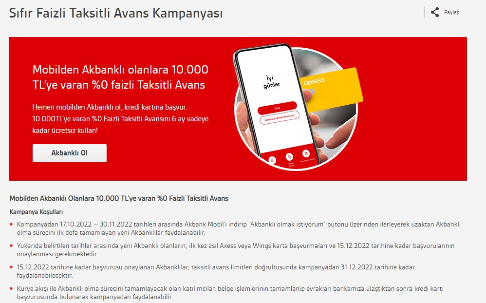Özür kredisi başvuru rekoru kırdı Akbank faizsiz 10000 TL kredi kampanyasını açıkladı!