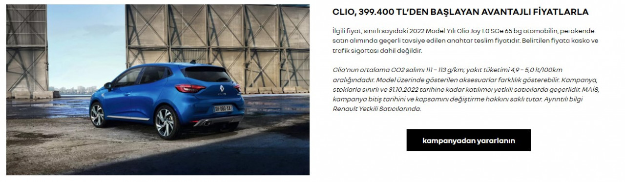 Yakıt cimrisi Renault Clio fiyatı ile görenleri şaşırttı 199.700 TL ödeyene hemen teslim sıfır araç!