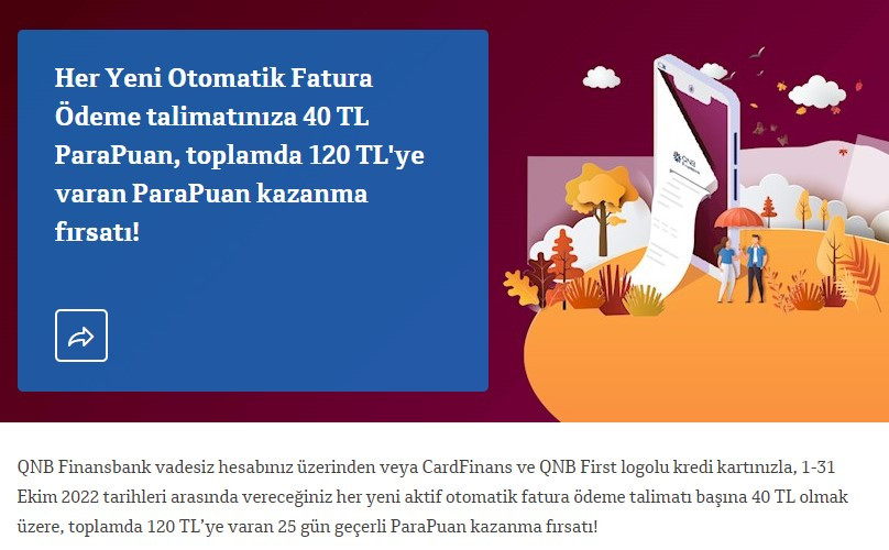 Bankalardan otomatik ödeme talimatı kampanyaları kredi kartı ile ödeyene 150 liraya varan para ödülü