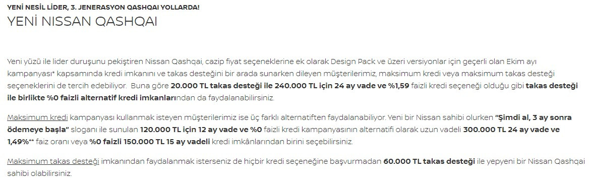 Araba sahibi olmak hiç bu kadar kolay olmamıştı! Nissan sıfır araç alacak müşterilerine 3 ay ötelemeli faizsiz 150 bin TL borç para verecek