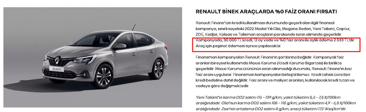 Renault gaza bastı aylık 2.530 TL taksitle sıfır araç sahibi olma imkanı sınırlı sayıda Cilo sizi bekliyor