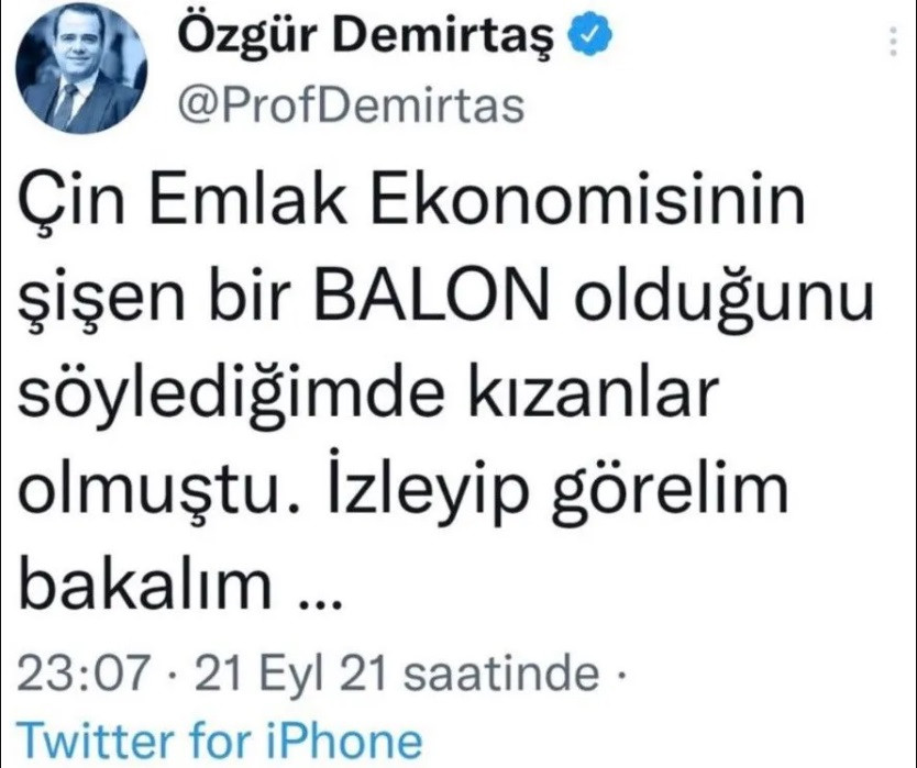 Özgür Demirtaş yine haklı çıktı! Çin'de emlak balonu patladı, Evergrande'ye haciz başladı!