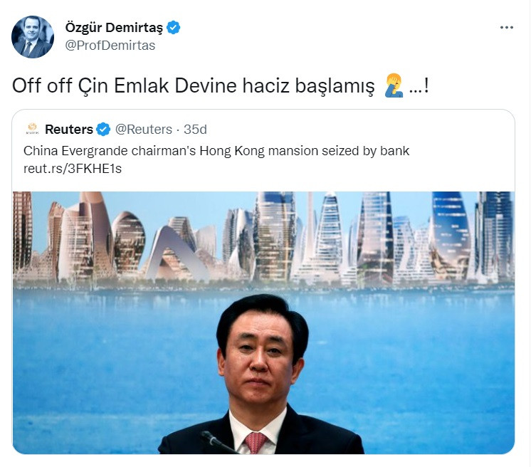 Özgür Demirtaş yine haklı çıktı! Çin'de emlak balonu patladı, Evergrande'ye haciz başladı!