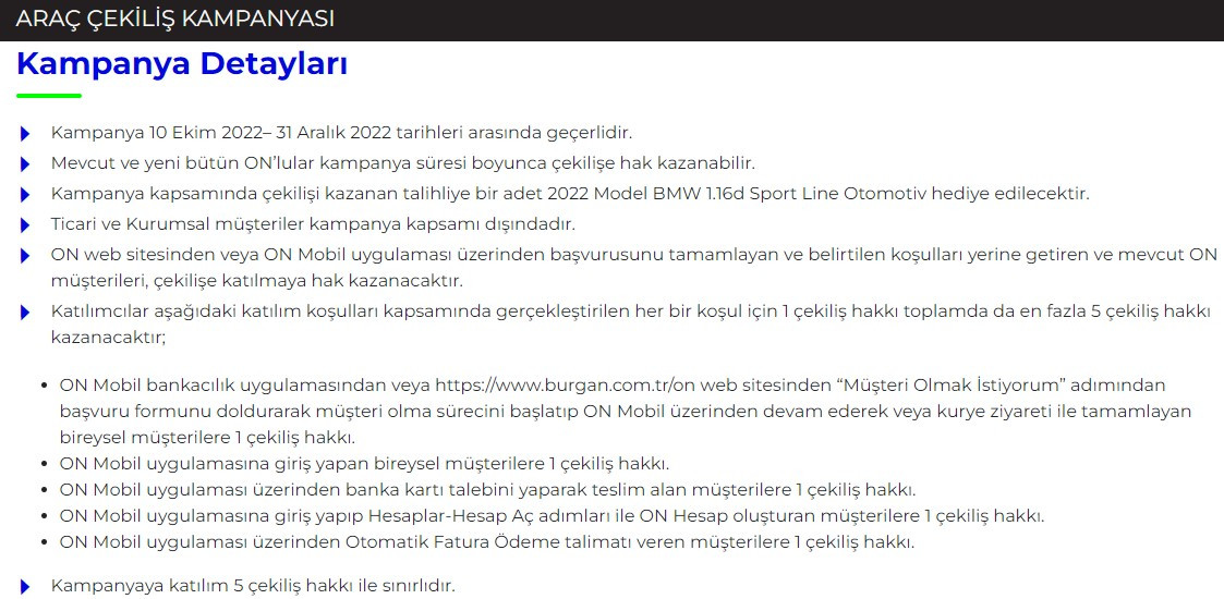 Bankaların hoş geldin kampanyalarında en kralı onlardan geldi o banka 1 milyon liralık 2022 Model BMW 1.16d Sport Line arabayı çekilişle bedavaya verecek!