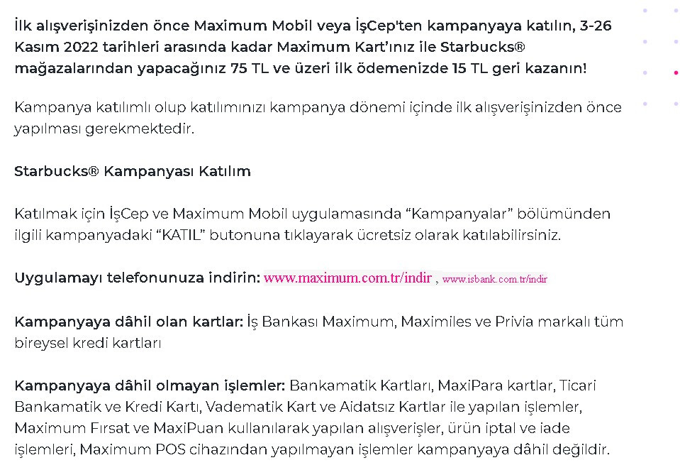 İş Bankası Maksimum kredi kartı olanlara Starbucks kampanyası başladı 15 TL hediye para verilecek!