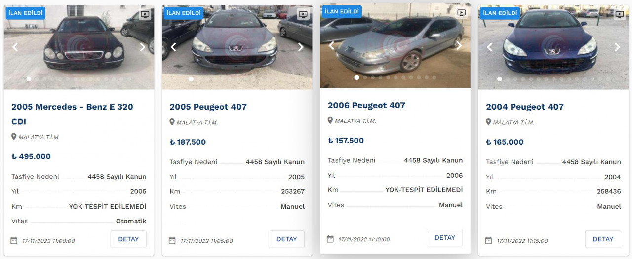 Devletten satılık kelepir ikinci el araçlar! Renault Megane 149 Bin TL, Volkswagen Passat 165 Bin TL
