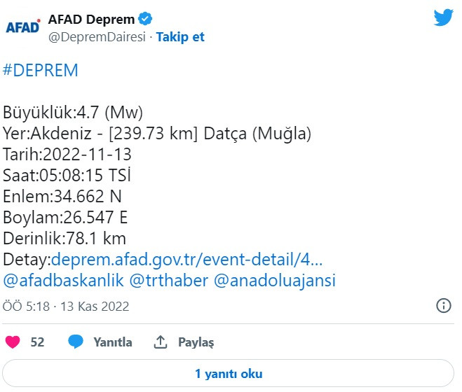 Muğla Datça açıklarında deprem! AFAD ve Kandilli açıkladı, Akdeniz fena sallandı!