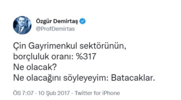 Özgür Demirtaş krize karşı uyarmıştı Çin Merkez Bankası konut piyasasını kurtarmak için 16 maddelik kurtarma planı hazırladı!