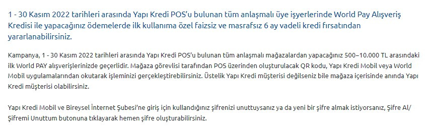 Alışveriş yapmak için nakit paraya ihtiyacı olanlara Yapı Kredi Bankasından faizsiz masrafsız 10000 TL ihtiyaç kredisi!