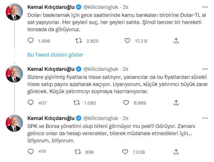 Kemal Kılıçdaroğlu'ndan küçük yatırımcılara dolar ve borsa uyarıları!