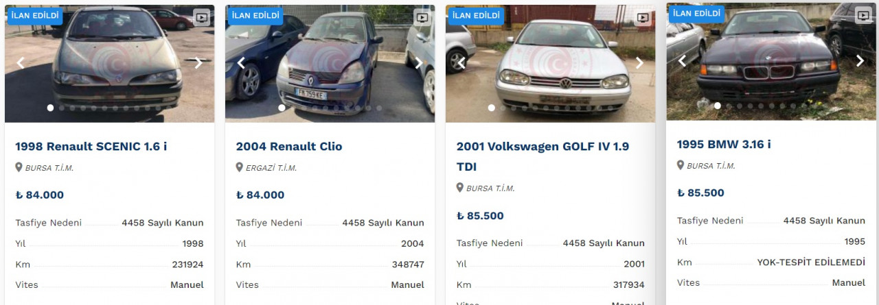 Ticaret Bakanlığı satışa çıkardı! 84 Bin TL'ye Renault Clio, 101 Bin TL'ye Renault Megane!