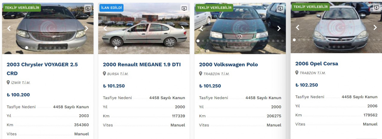 Ticaret Bakanlığı satışa çıkardı! 84 Bin TL'ye Renault Clio, 101 Bin TL'ye Renault Megane!