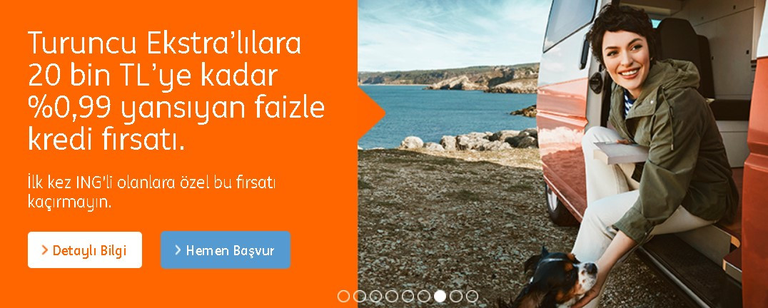 Ucuz ihtiyaç kredisi arayanlar kaçırmasınlar ING Bank 0.99 faiz oranı ile 20000 TL hoş geldin kredisi veriyor