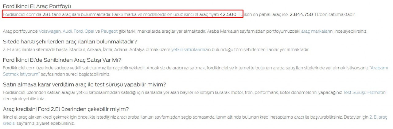 Sıfırına dünya kadar para ödemenize gerek yok Ford 42.500 TL'den başlayan fiyatlarla garantili 2.el araç satışı yapıyor