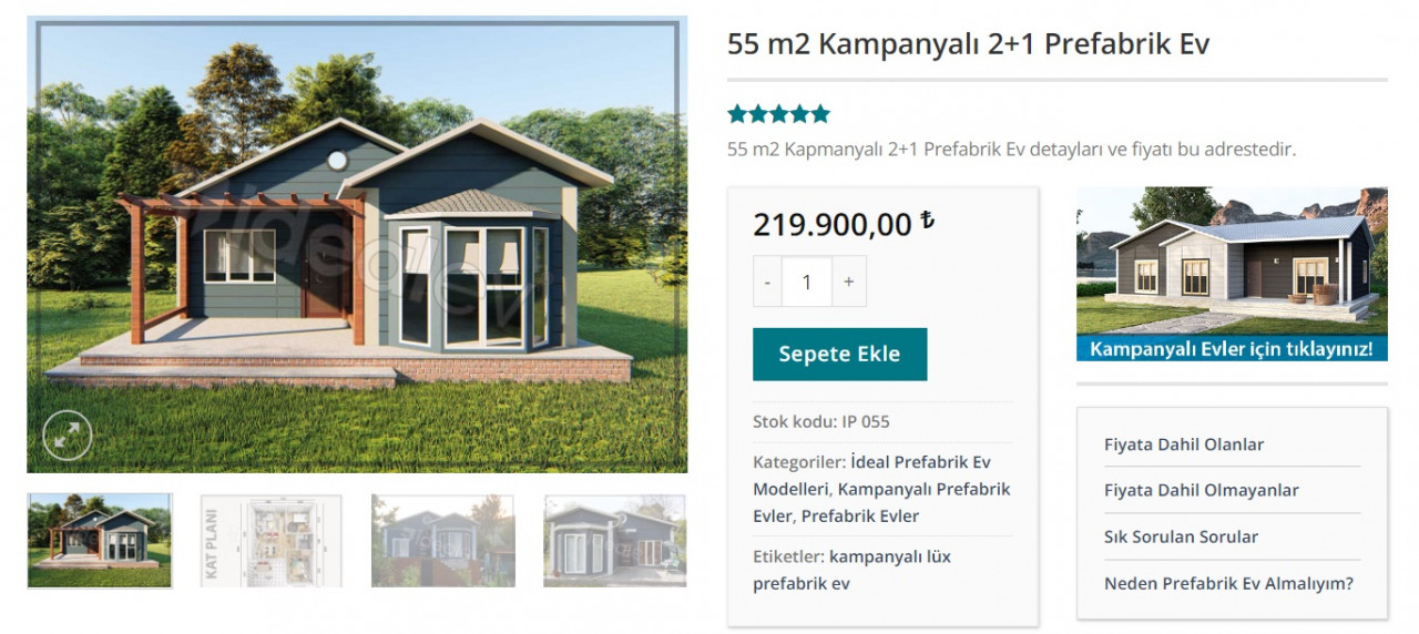 69.900 TL'ye 2+1 ev sahibi olma fırsatı! Arsası olana devlet desteği ile ucuz prefabrik ev!