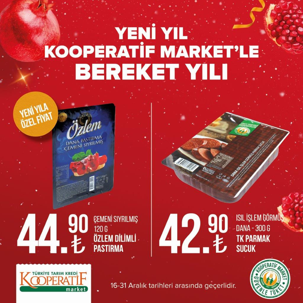 Tarım Kredi marketlerde 600 ürün indirime girdi! Yılbaşı indirimleri belli oldu!