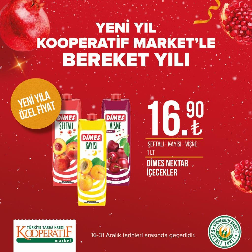 Tarım Kredi marketlerde 600 ürün indirime girdi! Yılbaşı indirimleri belli oldu!