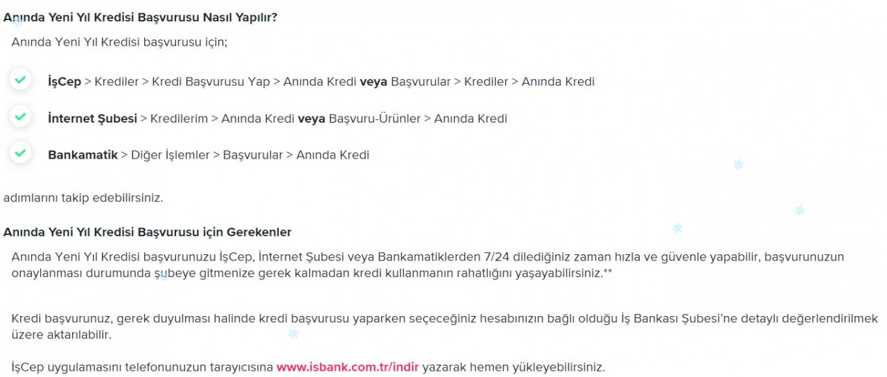 İş Bankası şubeye bile gitmeden 200.000 TL anında yeni yıl kredisi veriyor