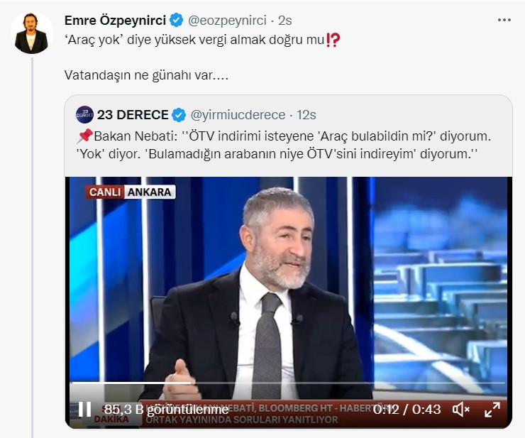 Nureddin Nebati'den otomobilde ÖTV indirimi açıklaması!