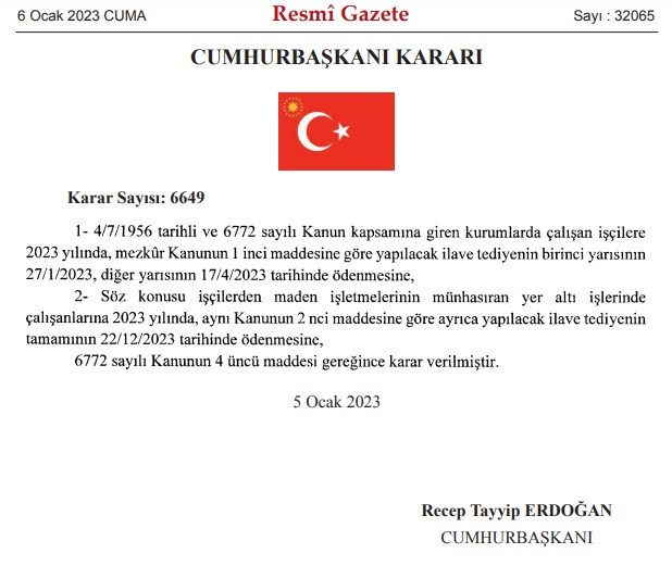 Cumhurbaşkanı Erdoğan'dan ilave tediye kararı! Bu ay hesaplara fazladan en az 3.685 TL yatacak!