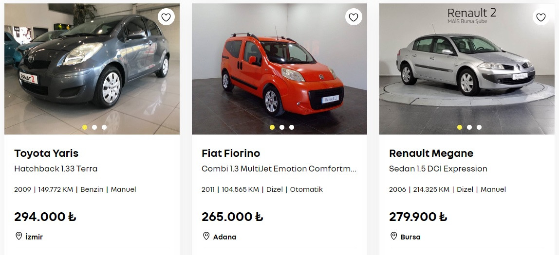 Renault garantisi ile satılıyorlar! 165 Bin TL'den başlayan fiyatlarla kelepir ikinci el araçlar!