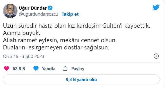 Gülten Dündar neden öldü?