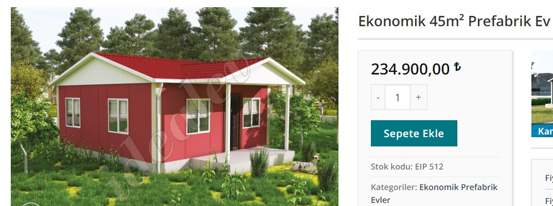 34.900 TL'ye 2+1 prefabrik ev! Arazisi olana kelepir müstakil ev!