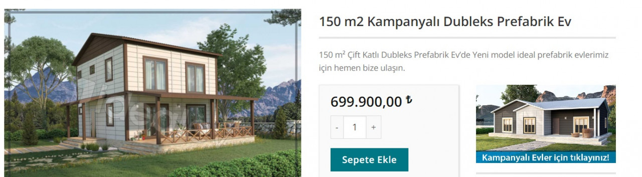 150 metrekare, dubleks prefabrik villa! Kampanyalı fiyat açıklandı!