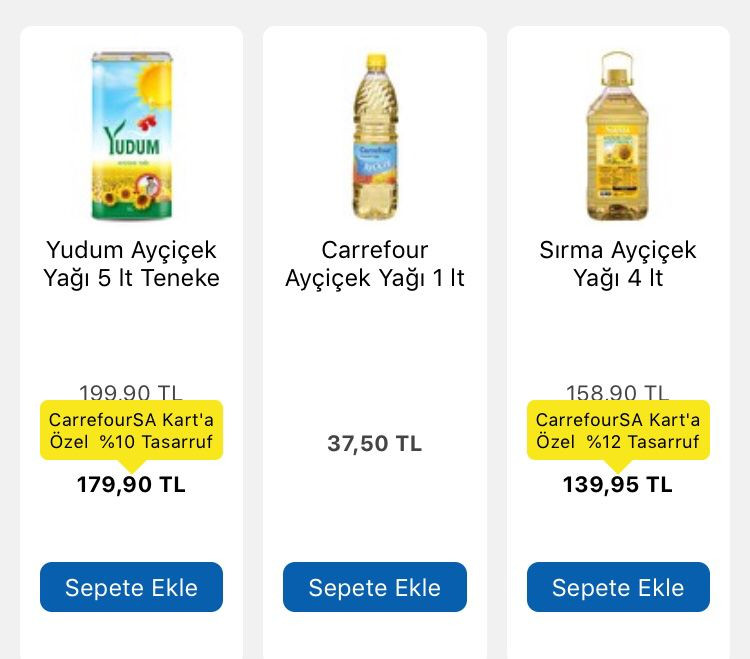 CarrefourSA'dan görülmemiş indirim! Ayçiçek yağına yüzde 30'a varan indirim yaptı