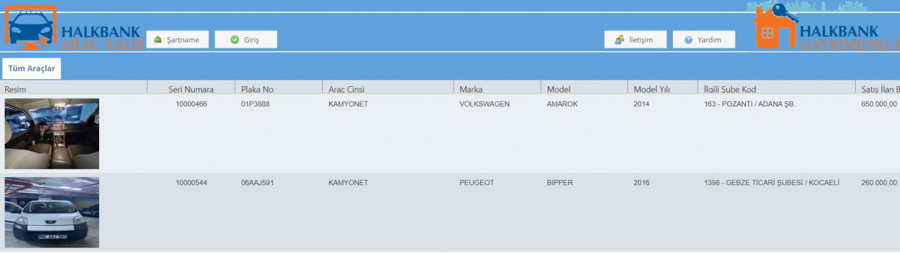 Ziraat Bankası Halkbank Vakıfbank ucuz 2.el araç satışı başladı! 98.000 TL'ye araba satışı