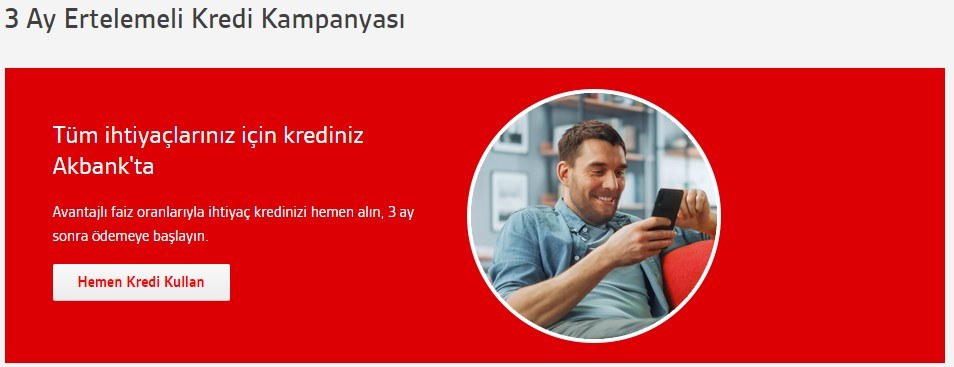 Akbank şimdi çek Mayıs 2023'de öde kredi kampanyası başlattı! 3 ay ötelemeli destek ihtiyaç kredisi